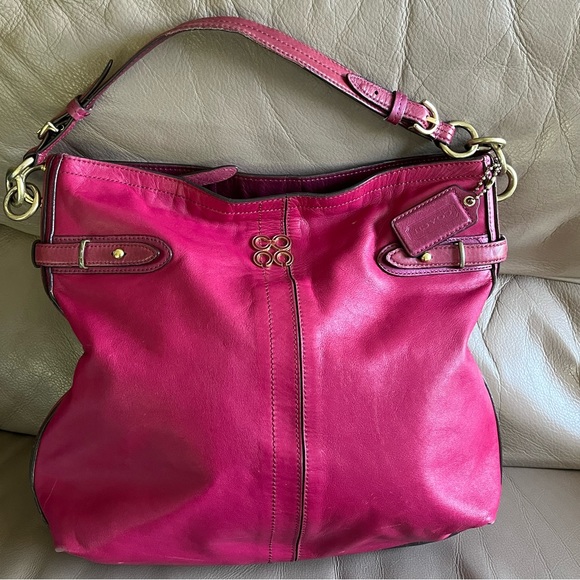 Coach Bags Authentic Coach Colette Bag Fuchsia Color In Natural